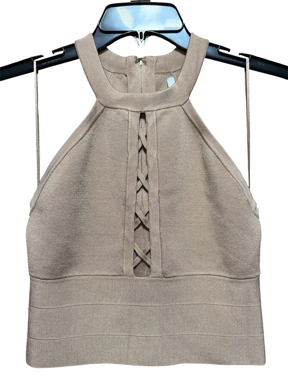 Guess Blush Knit Halter Crop Top